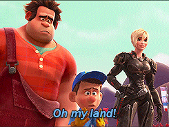 A Group Of Cartoon Characters Are Standing Next To Each Other And One Of Them Is Saying Oh My Land GIF