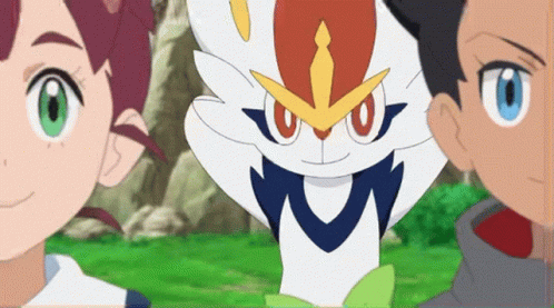 A Group Of Cartoon Characters Are Standing Next To Each Other Including A Pokemon GIF