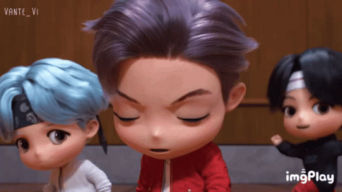A Group Of Cartoon Characters Are Standing Next To Each Other With A Gif That Says Imgplay In The Lower Right Corner GIF