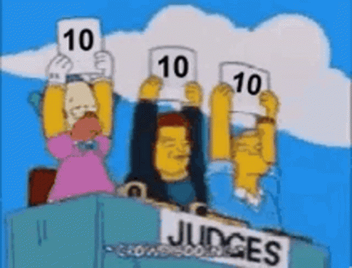 A Group Of Cartoon Characters Holding Up Signs With The Number 10 On Them . GIF