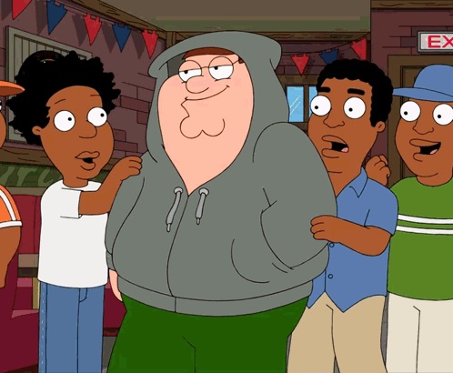 a group of cartoon characters including peter griffin
