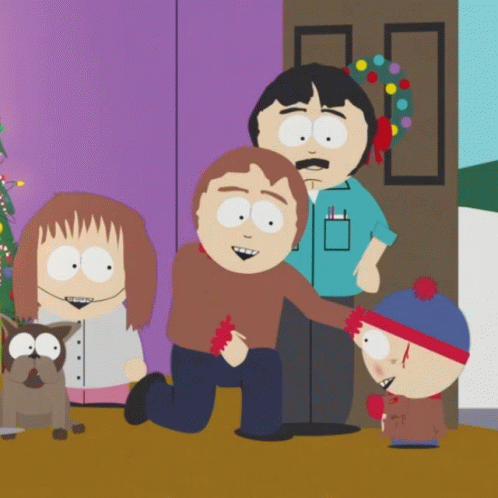 A Group Of Cartoon Characters Including Stan And Randy GIF
