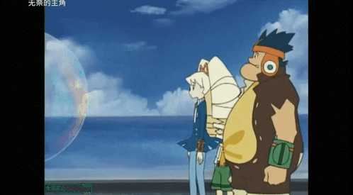 Cartoon Characters With D Wristbands GIF