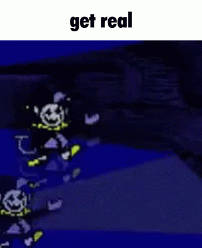 A Group Of Cartoon Characters Standing Next To Each Other With The Words Get Real Written On The Bottom GIF
