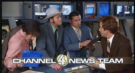 A Group Of Men Are Gathered Around A Table With The Channel 4 News Team Written On The Bottom GIF