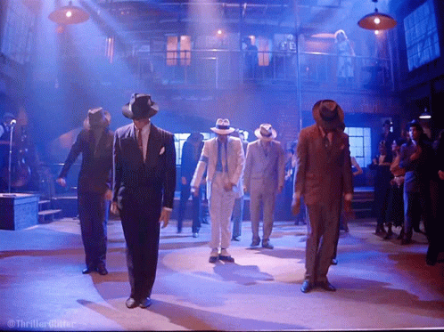 Men In Suits Dancing Thriller Video GIF