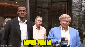 A Group Of Men Standing In Front Of Microphones With A Caption That Says Mmm-Mmm GIF