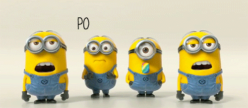 A Group Of Minions Are Standing Next To Each Other And The Word Potato Is Above Them GIF