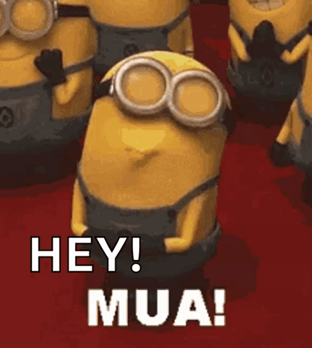 Minions Standing Next To Each Other Hey Mua GIF