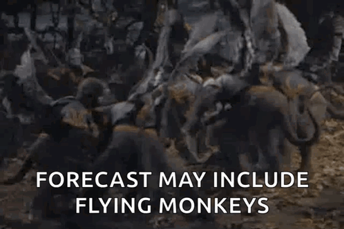 A Group Of Monkeys Are Standing Next To Each Other In A Forest . GIF