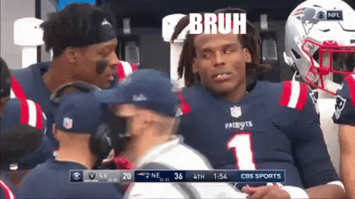 A Group Of Patriots Football Players Are Sitting In The Stands GIF