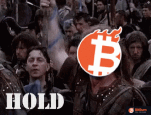 A Group Of People Are Gathered In A Crowd With The Word Hold In The Foreground GIF