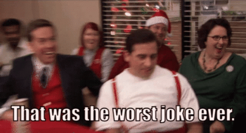 Group Of People Laughing At Worst Joke Ever GIF