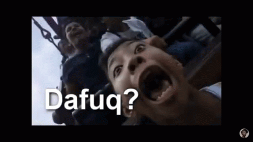 A Group Of People Are Riding A Roller Coaster And One Of Them Is Making A Funny Face While Screaming . GIF