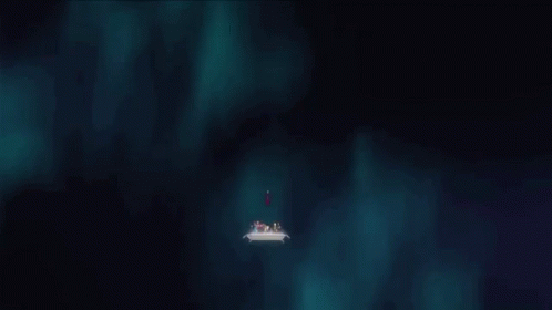 A Group Of People Are Riding A Roller Coaster In A Dark Cave GIF