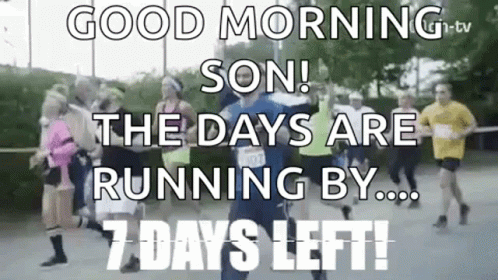 a group of people are running a race and a man is standing in front of them .