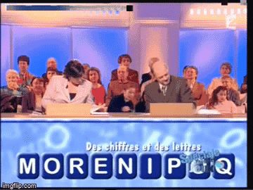 A Group Of People Are Sitting At A Table With The Word Morenipq On It GIF