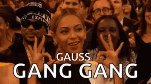 A Group Of People Are Sitting In A Crowd With The Words Gang Gang On The Bottom GIF