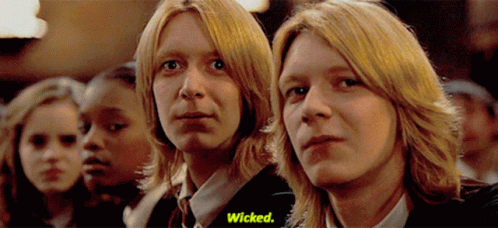 A Group Of People Are Standing In A Line And One Of Them Is Saying Wicked GIF