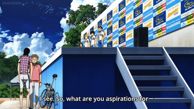 A Group Of People Are Standing In Front Of A Wall That Says Subaru On It GIF