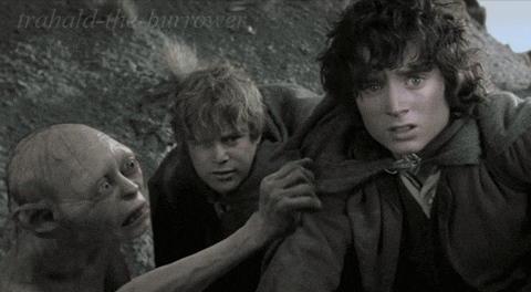 A Group Of People Are Standing Next To Each Other With The Words Trahald-The-Burrover Written On The Bottom GIF
