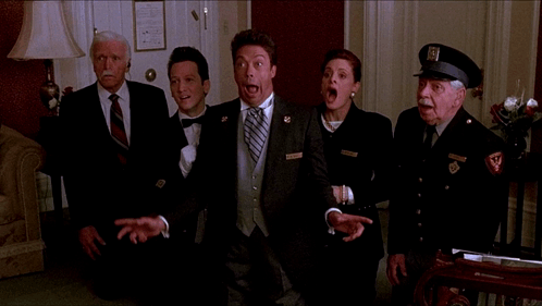 A Group Of People Posing For A Picture With The Words I Love You GIF