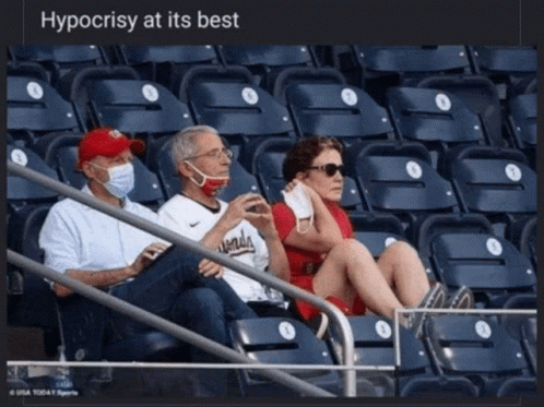A Group Of People Sitting In A Stadium With Hypocrisy At Its Best GIF