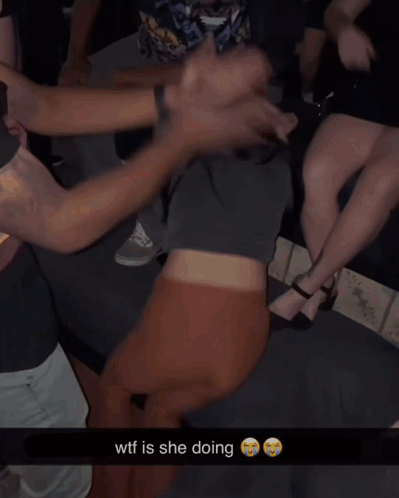 A Group Of People Sitting On A Couch With The Words Wtf Is She Doing GIF