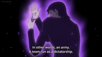 A Group Of People Standing Next To Each Other With One Saying In Other Words An Army GIF