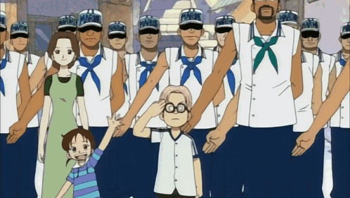 A Group Of People Wearing Hats That Say Marine GIF