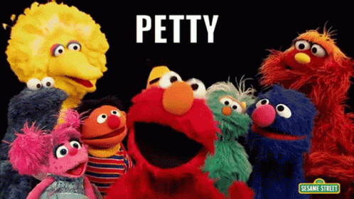 A Group Of Sesame Street Characters Including Big Bird And Elmo GIF