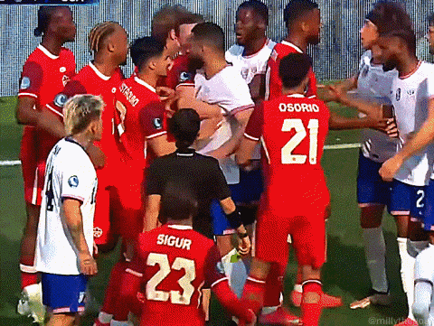 A Group Of Soccer Players Including Sigur And Osorio GIF