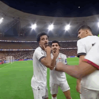 A Group Of Soccer Players On A Field With One Wearing The Number 1 On His Shirt GIF