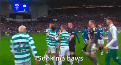 A Group Of Soccer Players On A Field With The Words " Sook Ma Baws " On The Bottom Right GIF