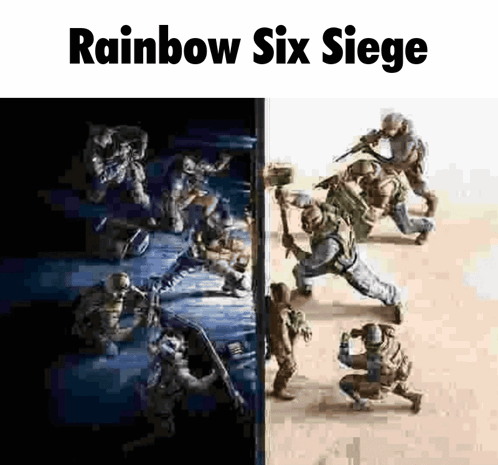 A Group Of Soldiers Are Fighting In A Video Game Called Rainbow Six Siege GIF