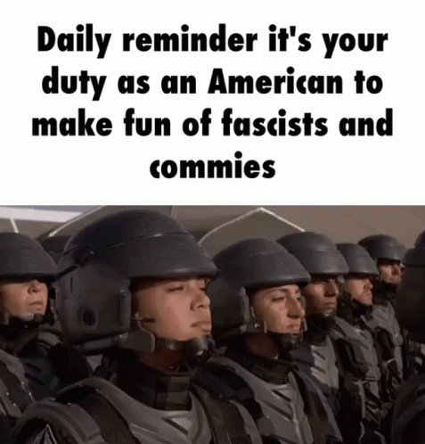 A Group Of Soldiers Are Lined Up In A Row With The Caption Daily Reminder It 'S Your Duty GIF