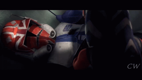 A Group Of Soldiers Are Running Through A Desert With Lightsabers GIF
