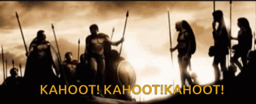 A Group Of Soldiers Are Silhouetted Against A Cloudy Sky And The Words Kahoot Kahoot Kahoot GIF