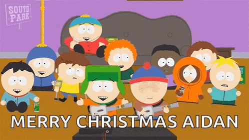 A Group Of South Park Characters Are Gathered Together GIF