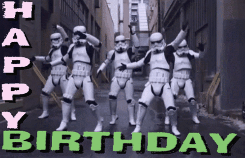 Stormtroopers Dancing Happy Birthday GIF