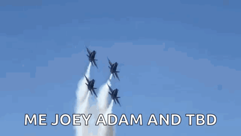 A Group Of U.s. Navy Fighter Jets Are Flying In Formation GIF