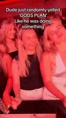 A Group Of Women Are Holding Hands In A Room While A Man Yells Gods Plan . GIF