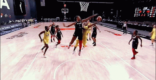 A Group Of Women Are Playing A Game Of Basketball And One Of Them Is Wearing A Jersey That Says Acer GIF