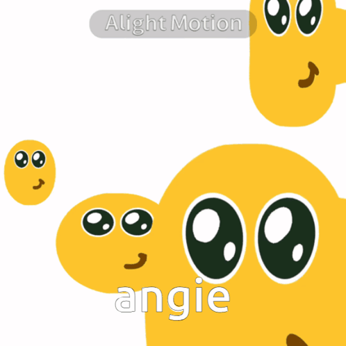 A Group Of Yellow Smiley Faces With The Name Angie On The Bottom GIF