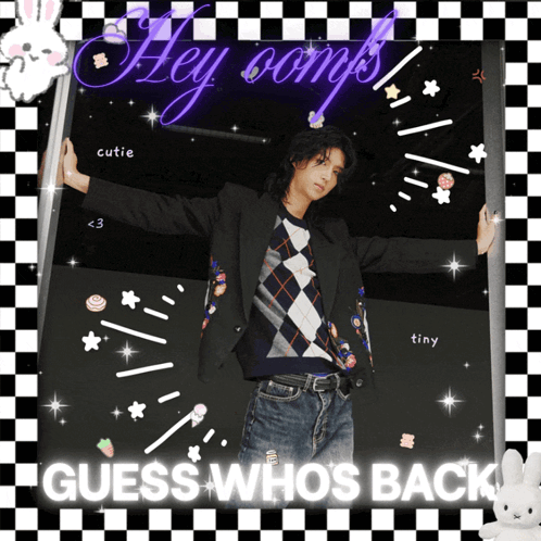 A Guess Who 'S Back Poster With A Man In A Jacket GIF
