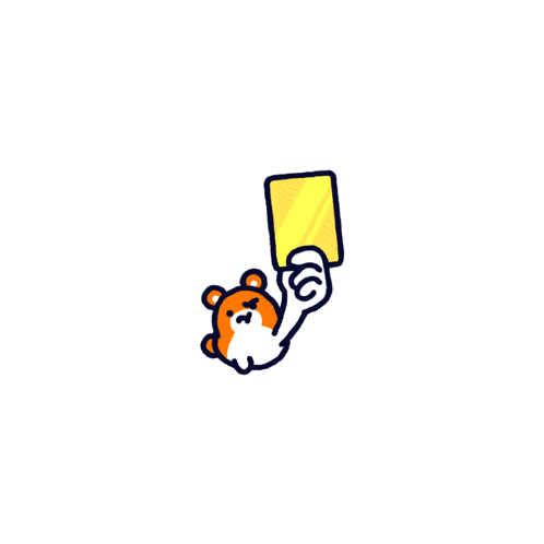 A Hamster Is Holding A Yellow Card In Its Hand GIF