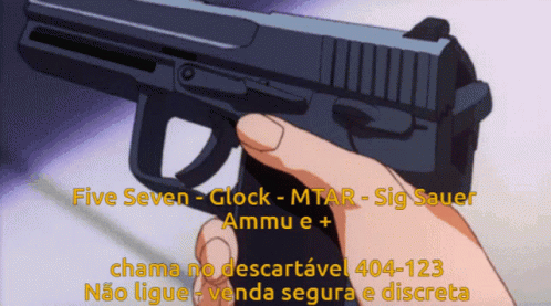 A Hand Holding A Gun With The Words Five Seven Glock Mtar Sig Sauer GIF