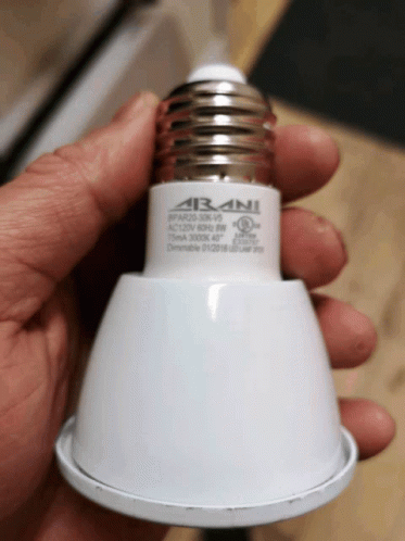 a hand is holding a light bulb that says " arani " on it