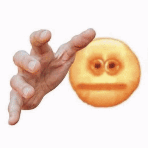 A Hand Is Holding A Smiley Face In Front Of A Man In A Suit And Tie GIF