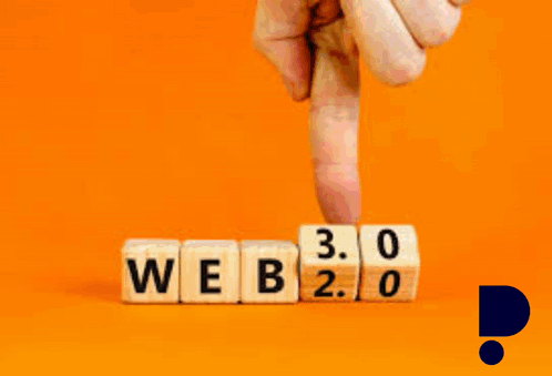A Hand Is Pointing At A Set Of Wooden Blocks That Say Web 3.0 GIF